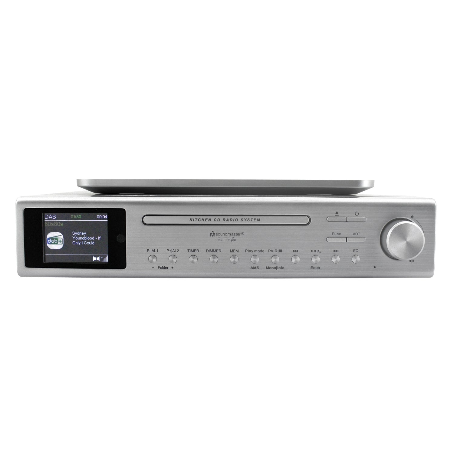Soundmaster EliteLine UR2180SI Küchenradio Unterbauradio CD-Player DAB+ UKW-Radio USB Bluetooth LED-Arbeitsplatzbeleuchtung – Frontansicht – Produktbild von Soundmaxx Online