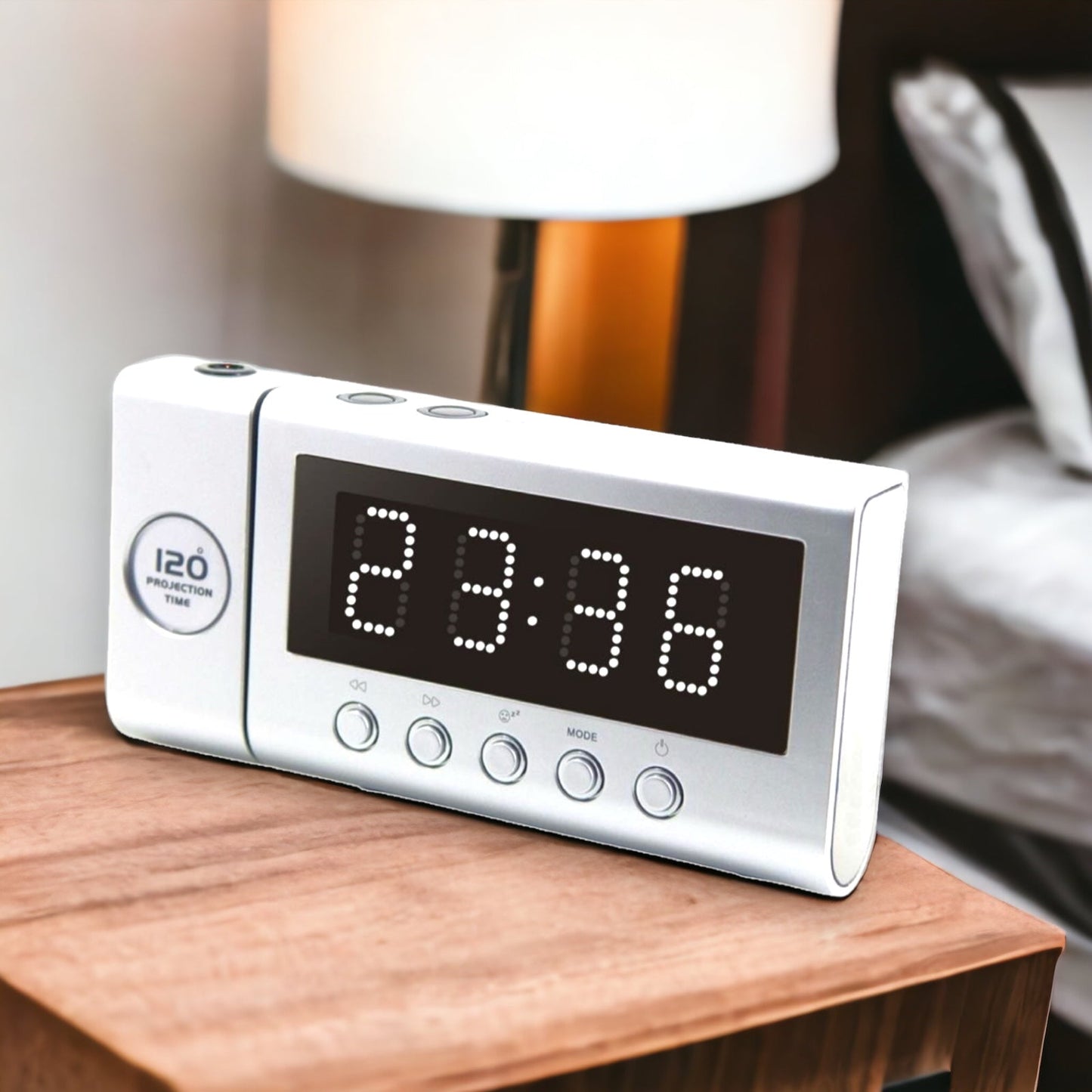 Soundmaster HighLine FUR6100SI Projektionswecker Radiowecker Funkwecker Projektion Dual-Alarm UKW-PLL Gangreserve – Frontansicht – Produktbild von Soundmaxx Online