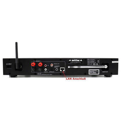 soundmaster icd4350sw hifi stereoanlage audio system internetradio wlan 2 4 5ghz lan anschluss dab cd player usb mp3 app steuerung rca optischer eingang tv – Ansicht 6 – Produktbild von Soundmaxx Online
