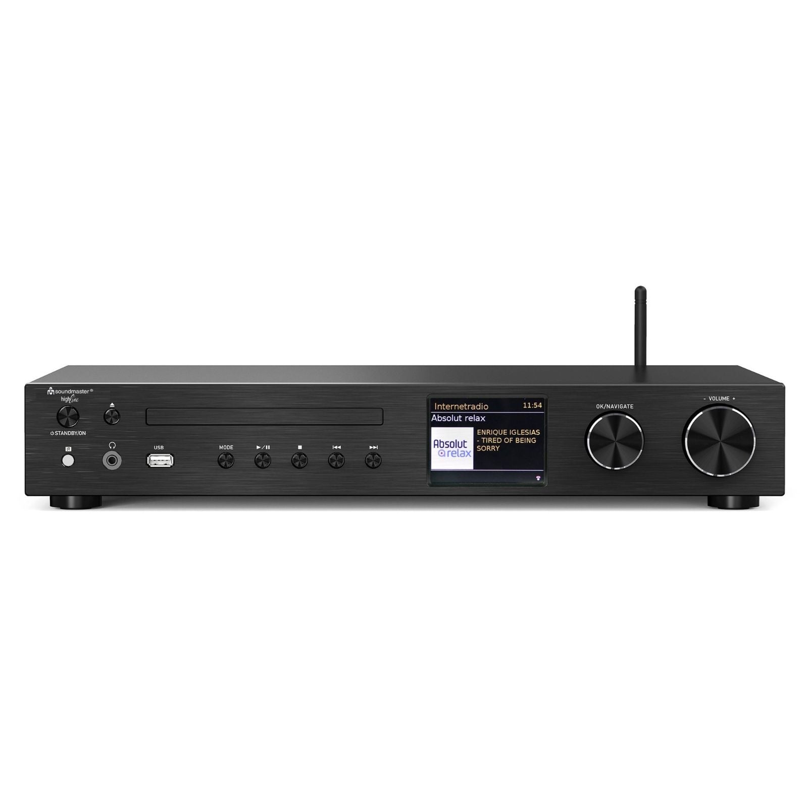 soundmaster icd4350sw hifi stereoanlage audio system internetradio wlan 2 4 5ghz lan anschluss dab cd player usb mp3 app steuerung rca optischer eingang tv – Ansicht 5 – Produktbild von Soundmaxx Online