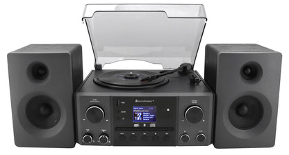 Soundmaster MCD1950SW Stereoanlage mit Plattenspieler DAB+