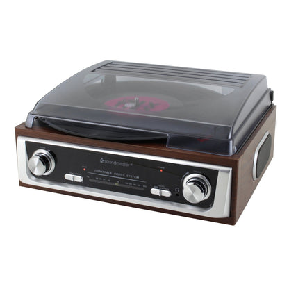 soundmaster pl196h plattenspieler radio eigebaute lautsprecher kopfhorerbuchse retro nostalgie – Ansicht 5 – Produktbild von Soundmaxx Online