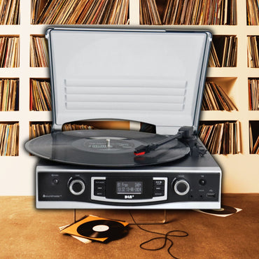 Soundmaster PL590SW Plattenspieler DAB+ Radio eingebaute