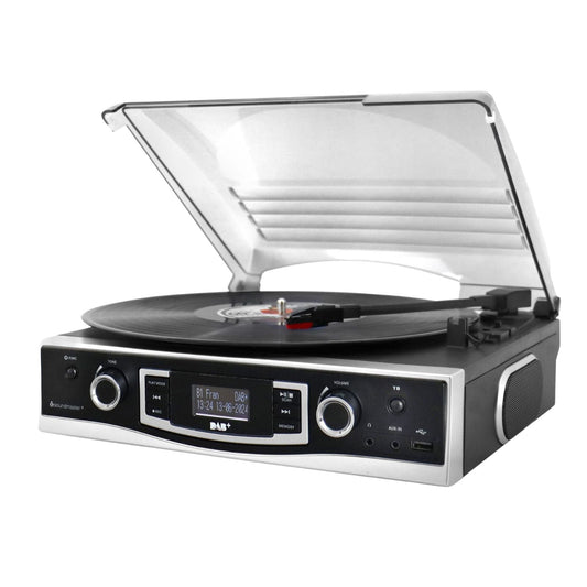 Soundmaster PL590SW Plattenspieler DAB+ Radio eingebaute