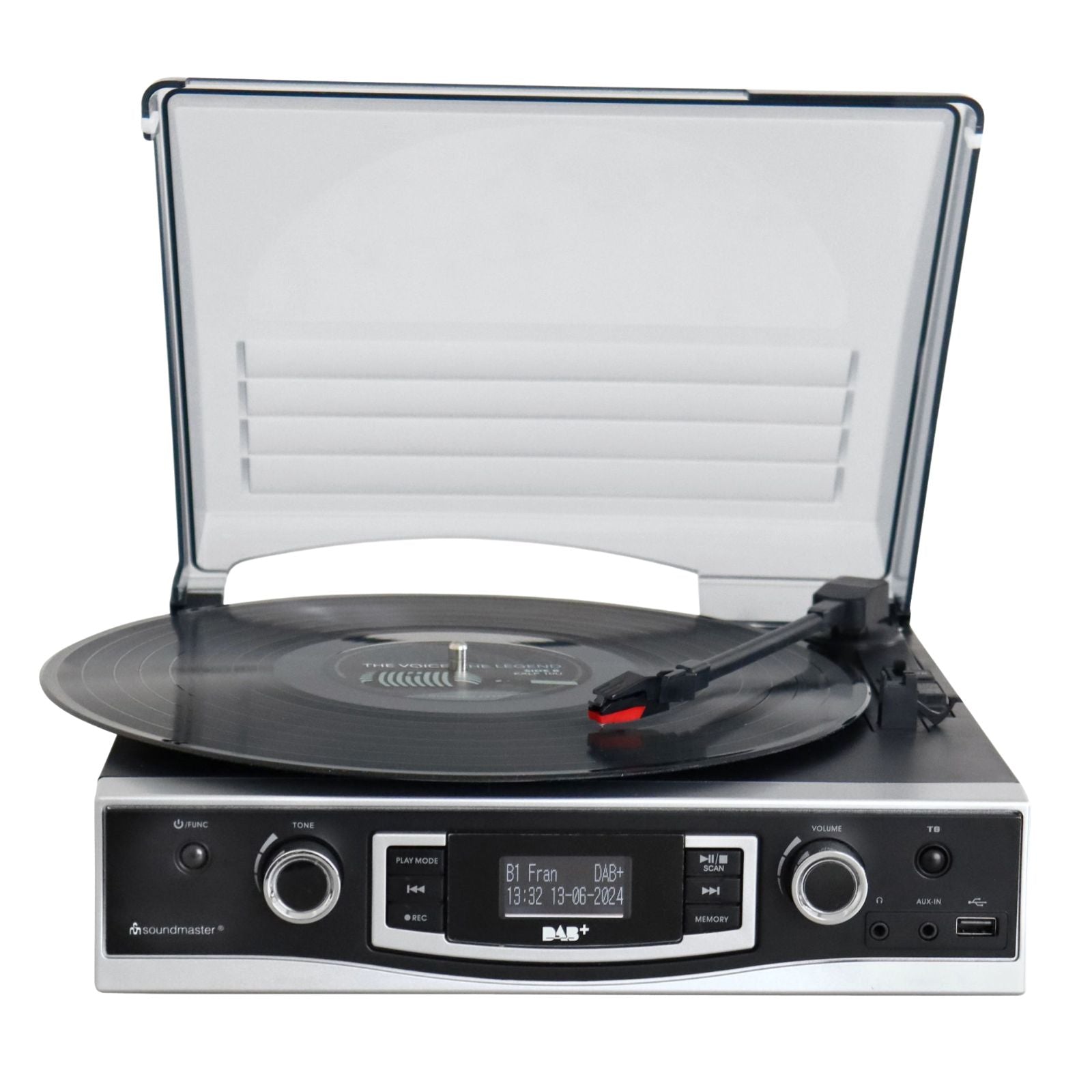 Soundmaster PL590SW Plattenspieler DAB+ Radio eingebaute