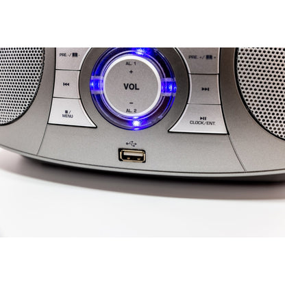 soundmaster scd1800ti dab digitalradio ukw boombox mit cd mp3 bluetooth streaming usb anschluss – Rückansicht – Produktbild von Soundmaxx Online