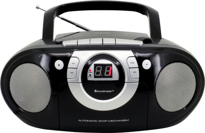 soundmaster scd5100sw radio tragbarer cd player kassettenrecorder radiorecorder – Seitenansicht – Produktbild von Soundmaxx Online