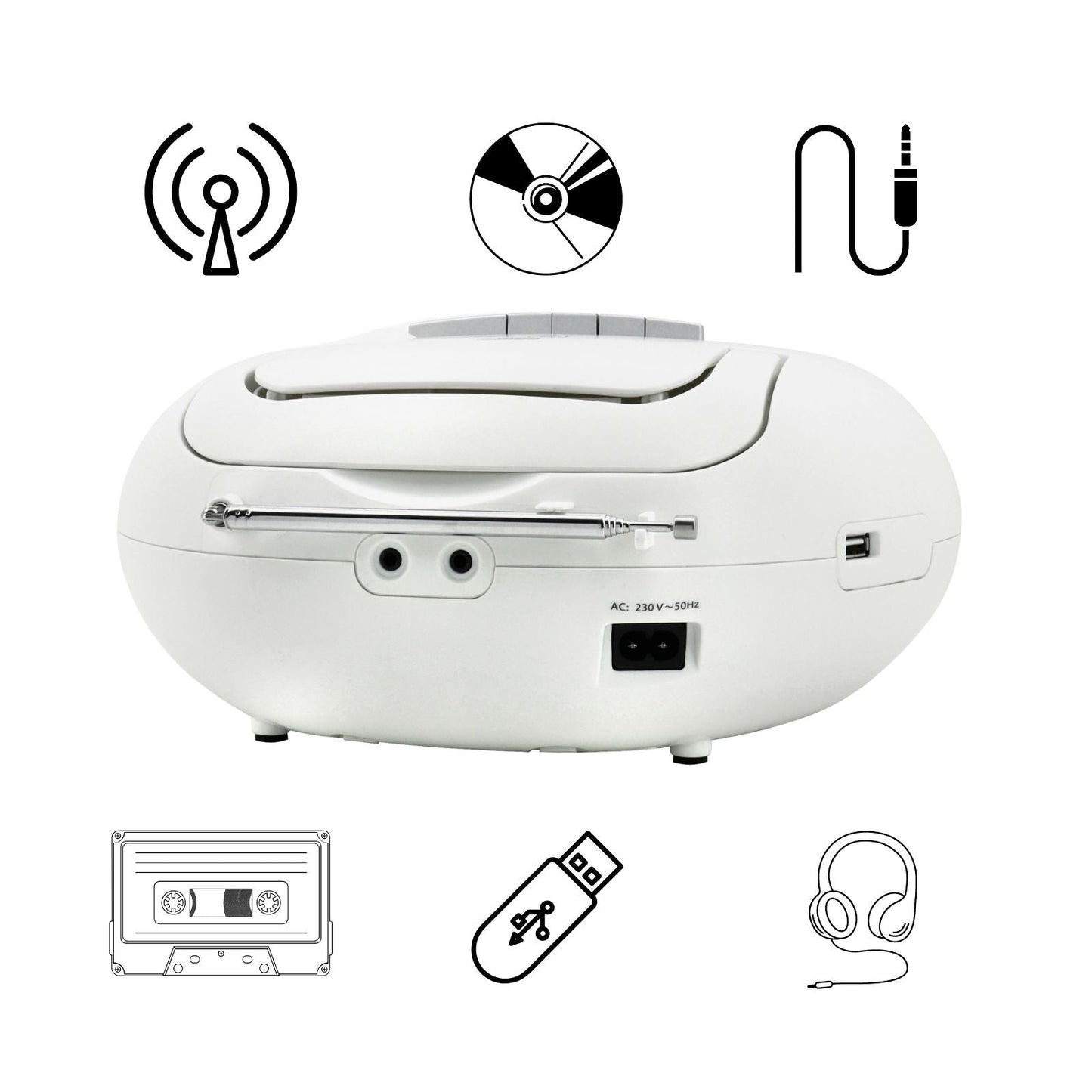 Soundmaster SCD7800 tragbares Digitalradio CD-Player