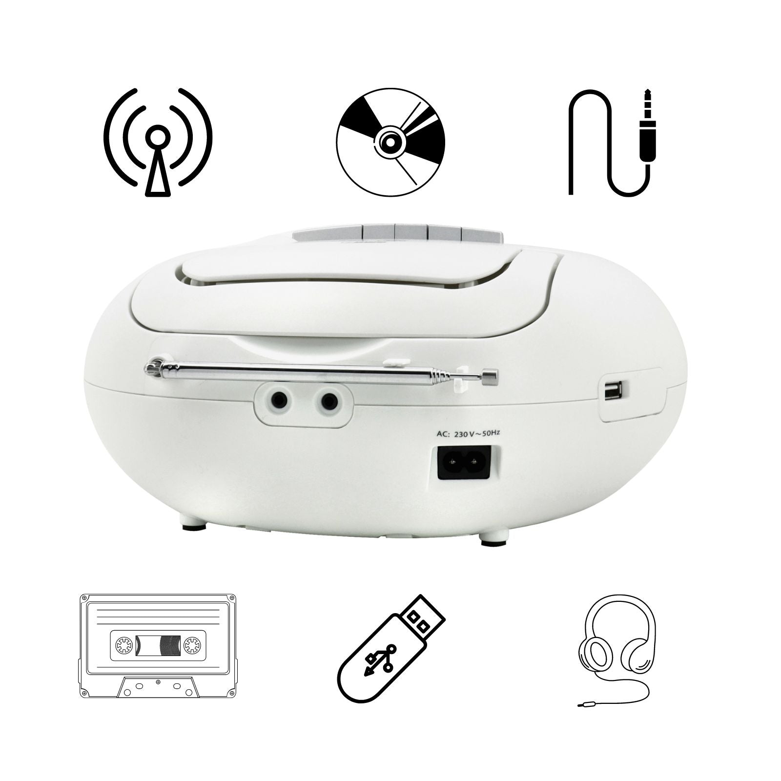 Soundmaster SCD7800 tragbares Digitalradio CD-Player