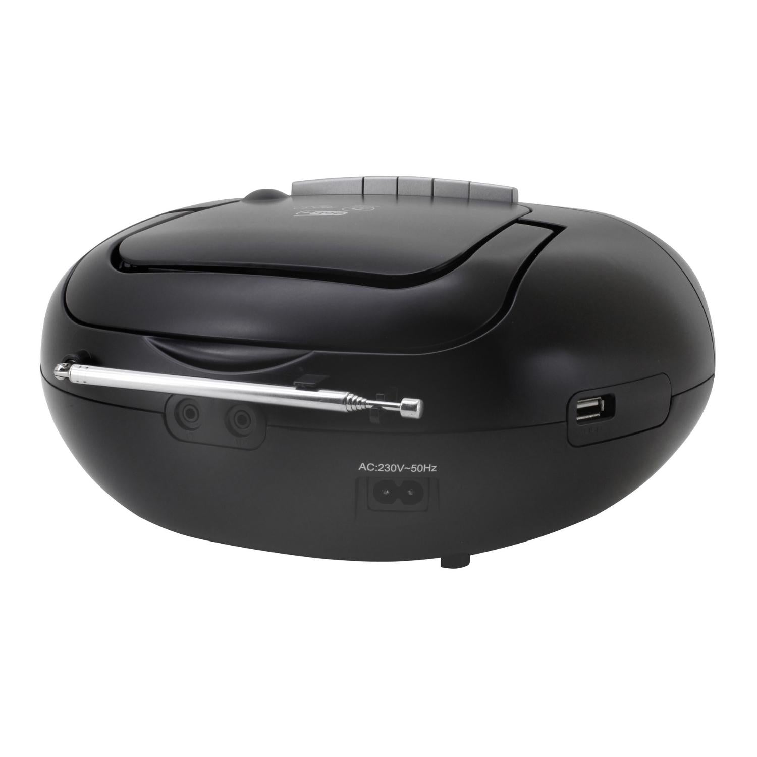 soundmaster scd7800sw boombox dab cd mp3 kassettenrekorder mit usb weckerfunktion horbuchfunktion – Detailaufnahme – Produktbild von Soundmaxx Online